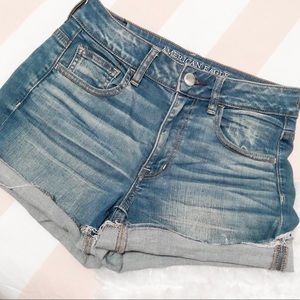 Hi-rise American eagle denim & jean shorts